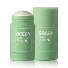 Очищающая однотонная маска с зеленым чаем, Очищающая маска для палочки пластилина, контроль жирности, против акне, баклажанов, уход за кожей, отбеливающий уход за лицом