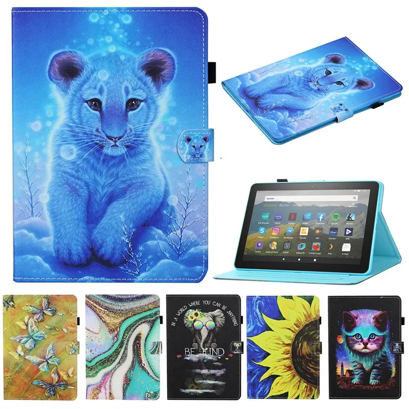 Чехол Tiger для Kindle Fire HD 8 Plus чехол подставка флип с держателем карт планшета HD8 2020