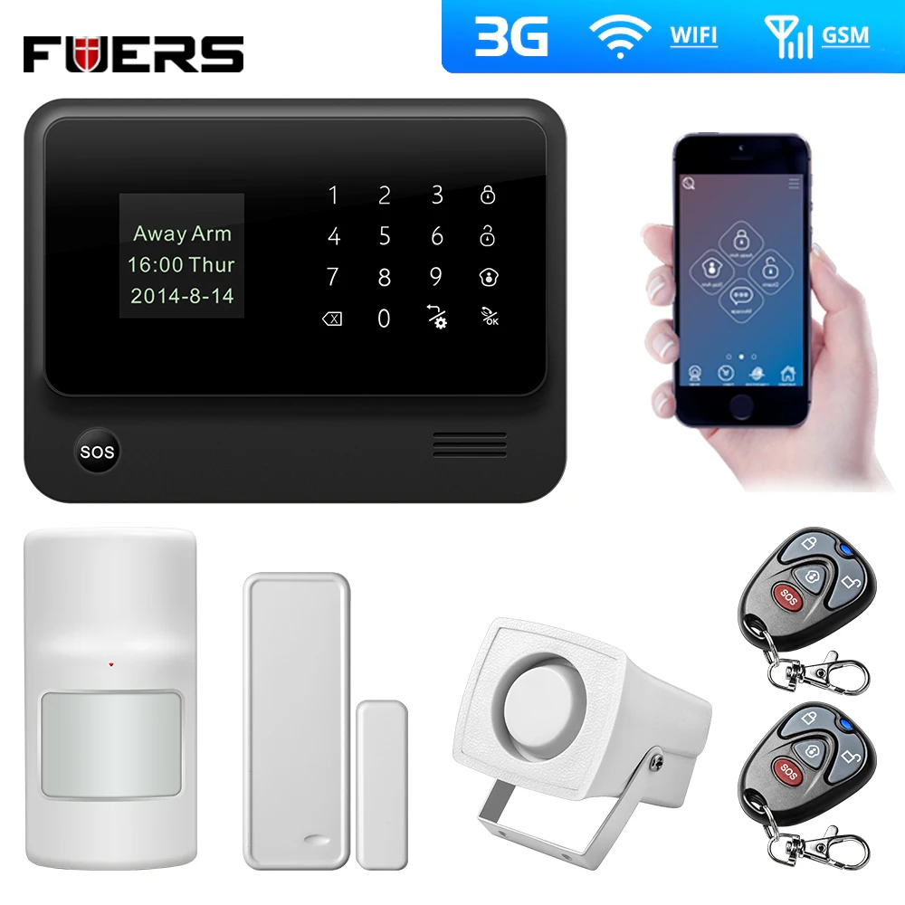 Система сигнализации FUERS G90B Plus Wi Fi GSM 3G сенсорная панель дистанционное управление