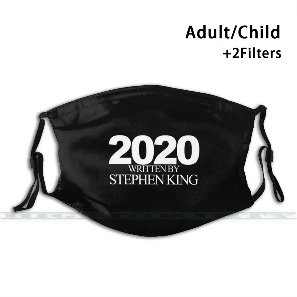 2020 многоразовая забавная маска для лица с фильтром Pm2.5 и модным принтом Stephen King