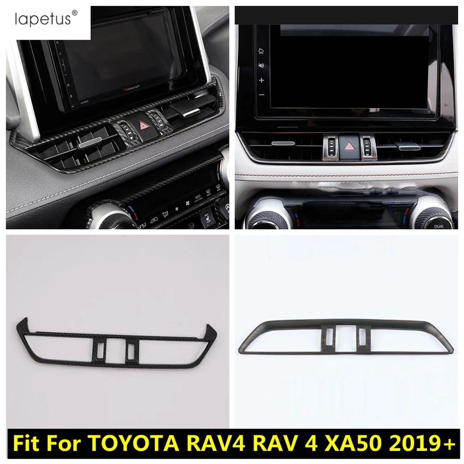 

Lapetus Accessories For TOYOTA RAV4 RAV 4 XA50 2019 2020 2021 ABS Center Air Conditioning AC Outlet Vent Molding Cover Kit Trim
