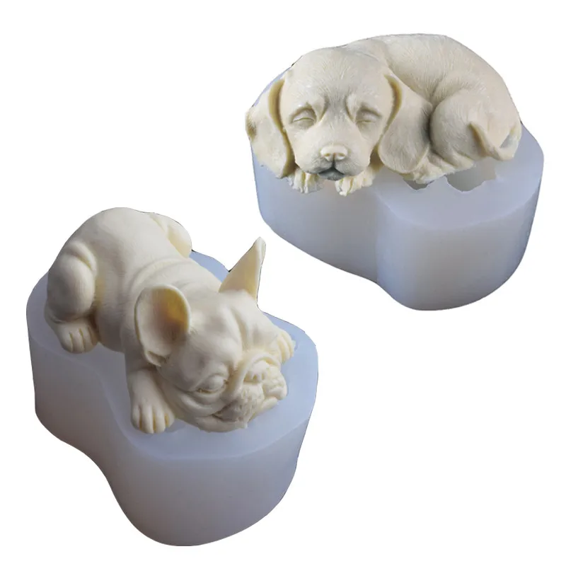 

Симпатичная форма для торта со спящей собакой, форма «сделай сам» для изготовления пластыря с свечами, формы для мыла ручной работы, глины, р...