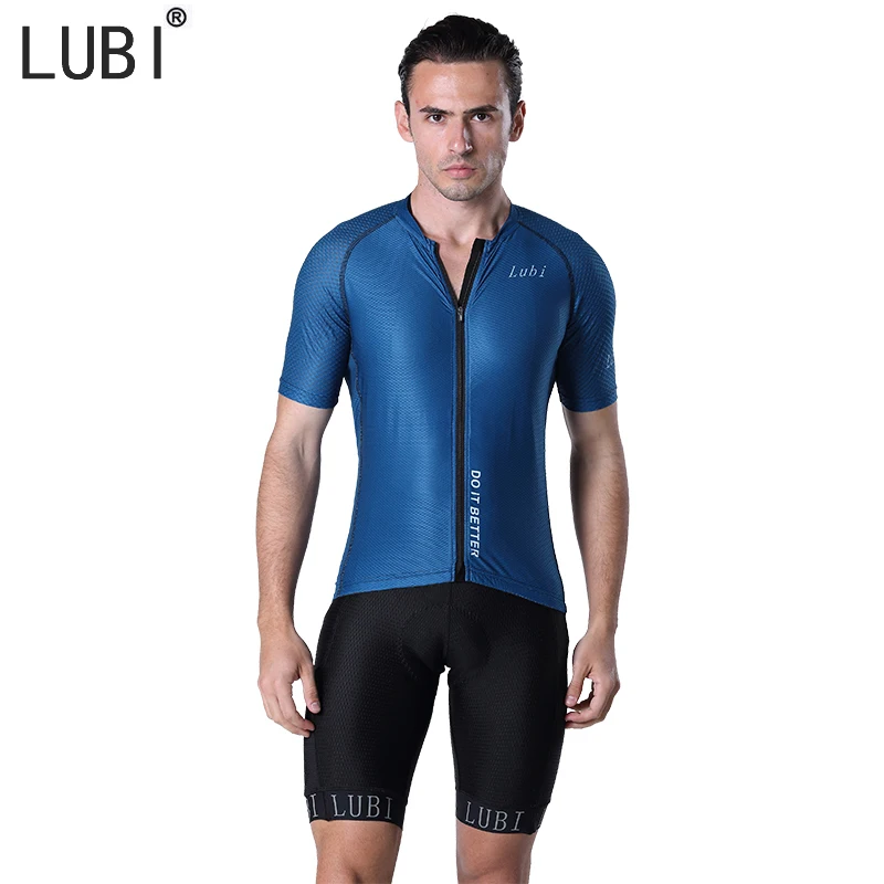 

LUBI 2021 New Cycling Jerseys Set Bicycle Ride Summer Men's Bib Shorts Kit Team Clothes Bike Breathable Suit Sports Clothing