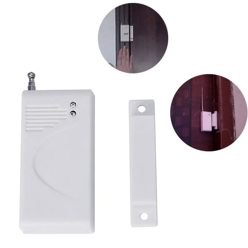 

433MHz 1527 Code Wireless Window Door Sensor Magnetic Contact Wood Door Alarm Detector For Wireless GSM Home Alarm Panel