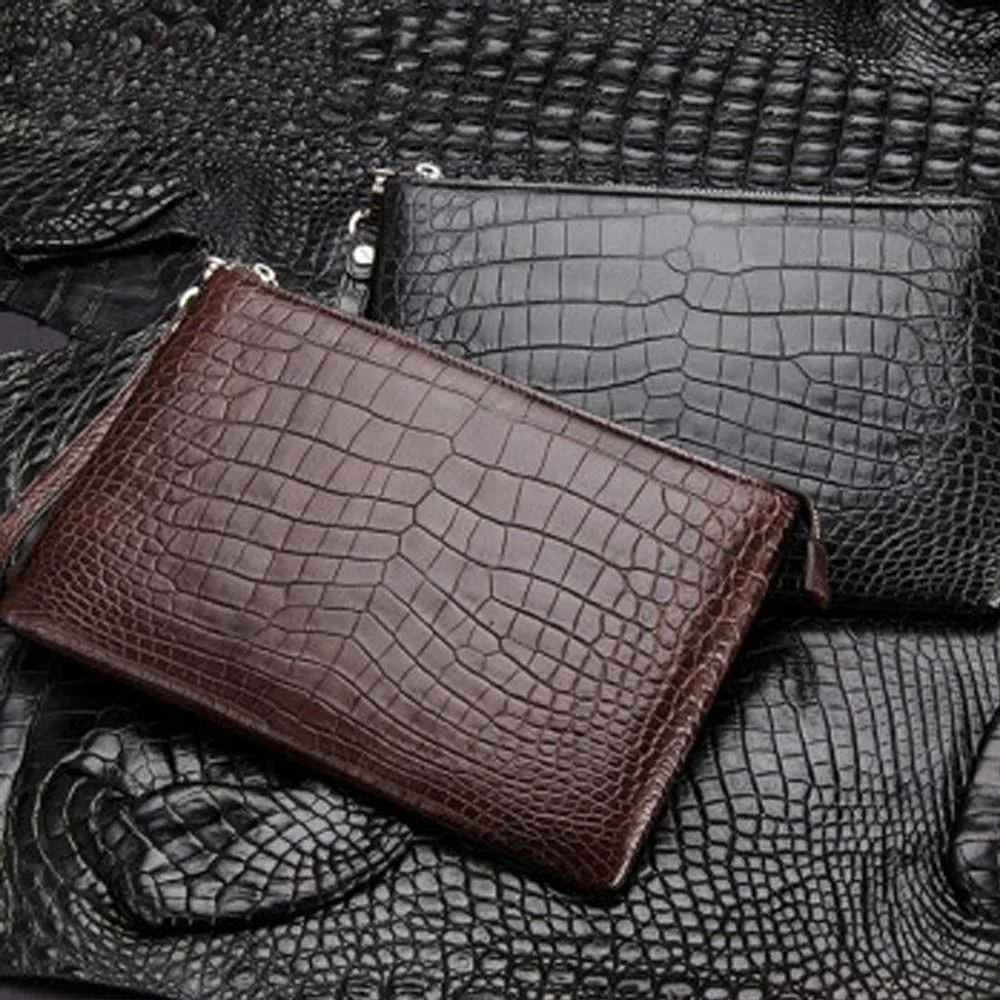 

menggeka new crocodile handbags male Hand caught bag leisure business contracted manual men envelope bag Men clutch bags