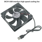 Новый Настольный компьютер 12 см охлаждающий вентилятор 12025 USB Высокоскоростной DC5V 12V 24V радиатор питания шасси бесшумный и прочный