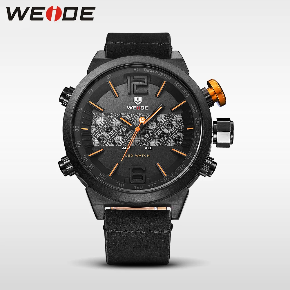 WEIDE Для мужчин аналоговые светодиодный цифровой Дисплей кварц двигаться t часы с