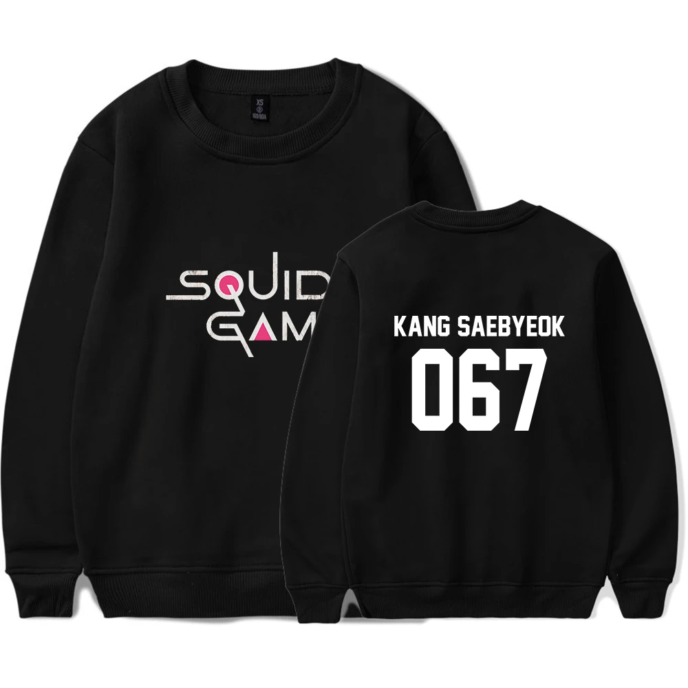 

Squid Game Sweatshirt O-neck Harajuku 067 Printed Outwear Round Collar Pullovers for Men And Women