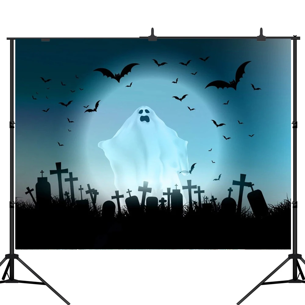 

Виниловый фон Lyavshi для фотосъемки с изображением кладбища, тумана, призрака, Хэллоуина, страшный фон, фоны для студийной фотосъемки