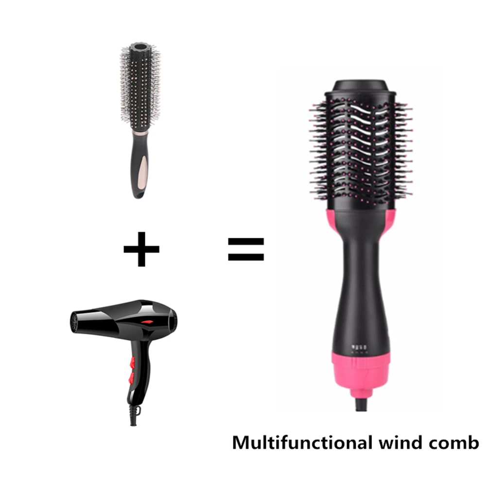 2 в 1 одношаговый фен для волос стайлер с горячим воздухом расческа выпрямления