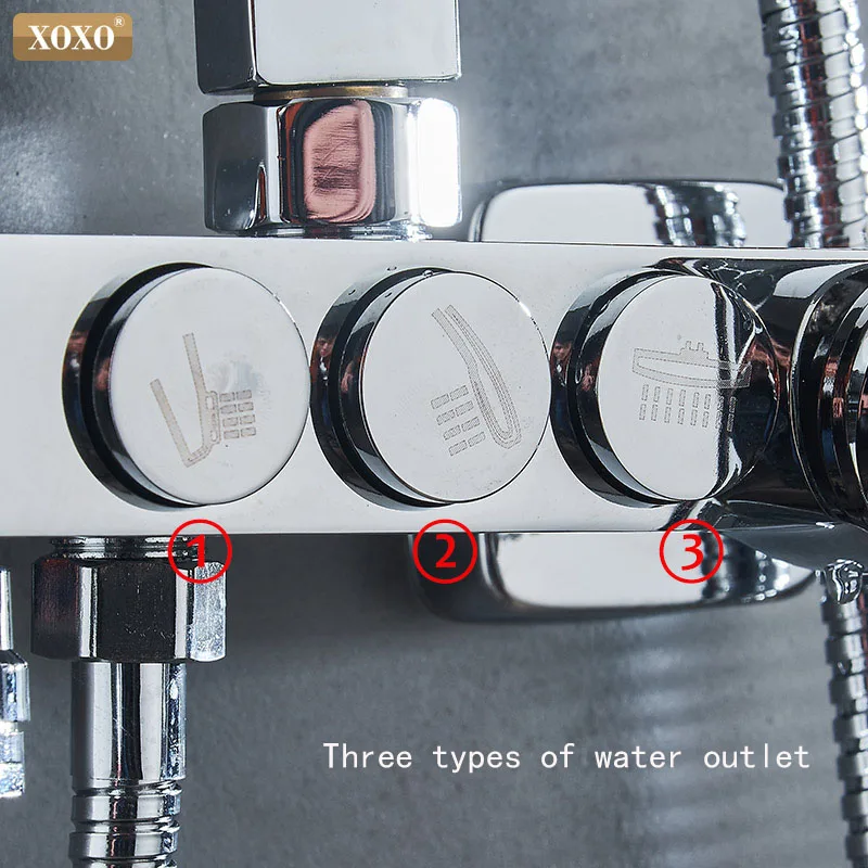 Высококачественный хромированный смеситель для душа XOXO холодной и горячей воды