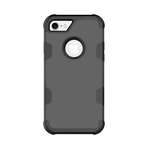 Black Black Для Apple iPhone 7 4," гибридный противоударный защитный резиновый силиконовый чехол-накладка для iPhone7 - Цвет: Black Black