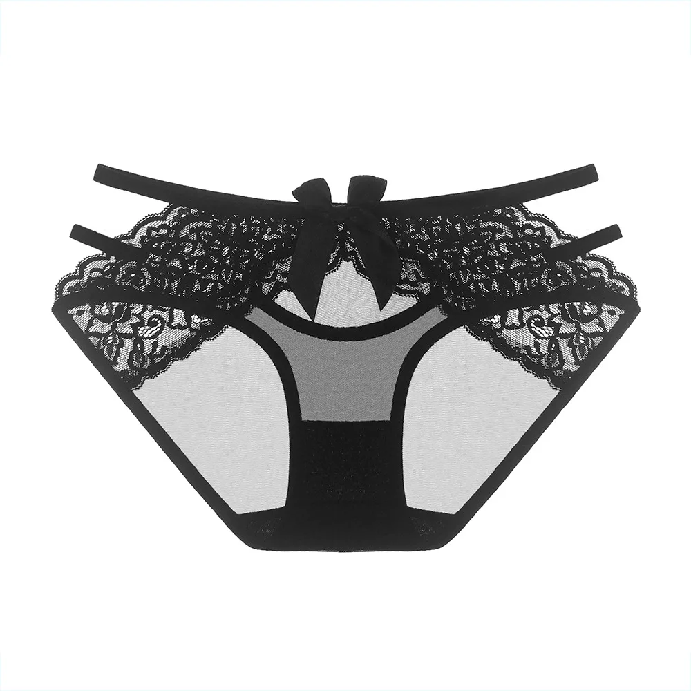 

Thong women's low waist lace sexy seamless breathable fashion girl bow briefs shorts thin section