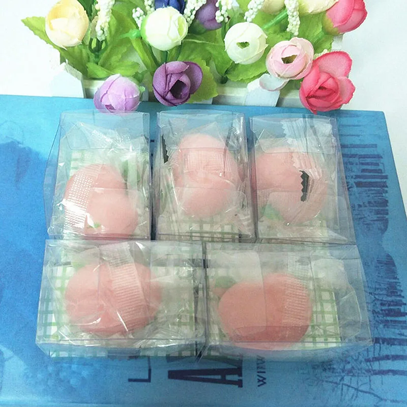 Juguetes sensoriales para ni&ntilde;os y adultos, juguete antiestr&eacute;s para reducir el estr&eacute;s, antiestr&eacute;s, forma de melocot&oacute;n rosa, 1 Uds.-2