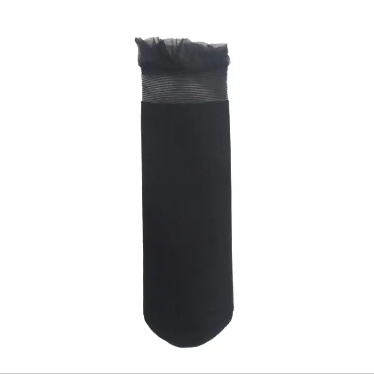 black Корейские стильные бархатные кружевные носки женские тонкие забавные носки женские уличные носки с круглым вырезом calcetines mujer - Цвет: black