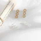 Евро-американские минималистичные Модные металлические латунные серьги WS925 Серебряные игольчатые гвоздики с антизолотомсеребром для женщин гиацинт горячая распродажа