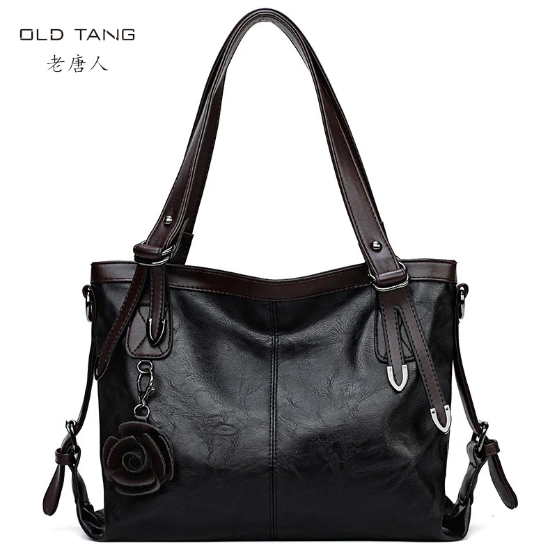 Женская сумка мессенджер из искусственной кожи со съемным цветком OLD TANG