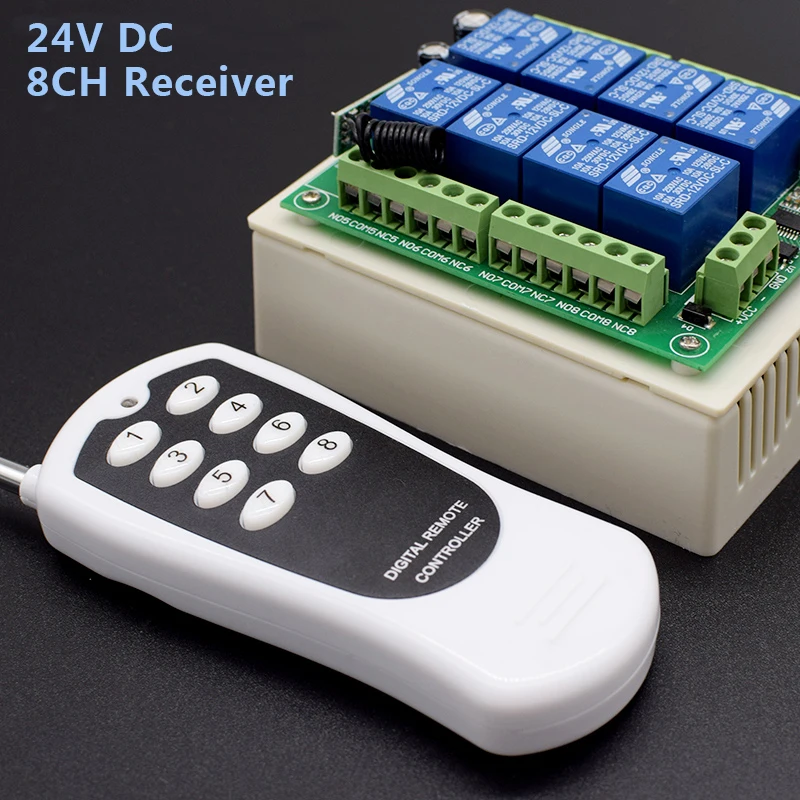 DC 24V 12V 8CH channel RF беспроводной пульт дистанционного управления переключатель и