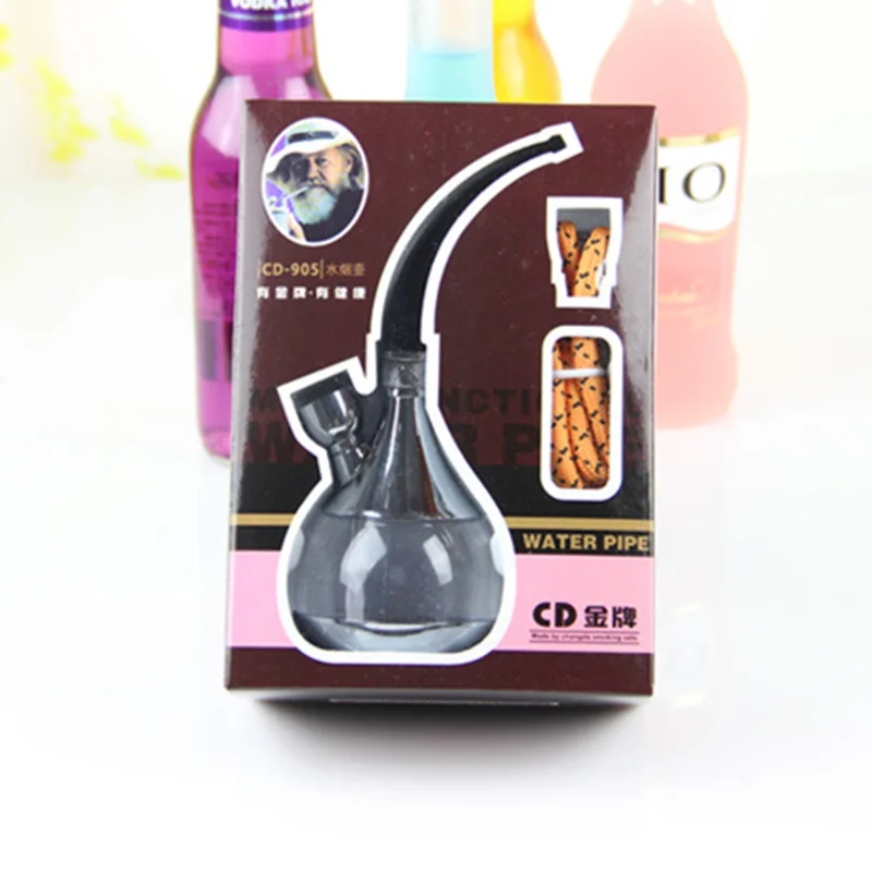 

CD-905 Hookah water pipe Shisha tobacco For Smoking Dual purpose gold silver Smoke Mouthpiece Tobacco Pipes Cigarette Gifts