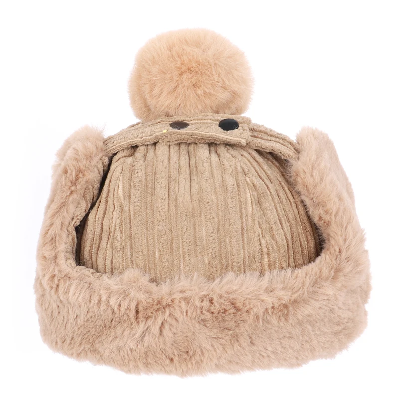 2019winter hat girls hats lei feng child baby sports warm plus velvet beanie boy face mask with pompon bonnet enfant |