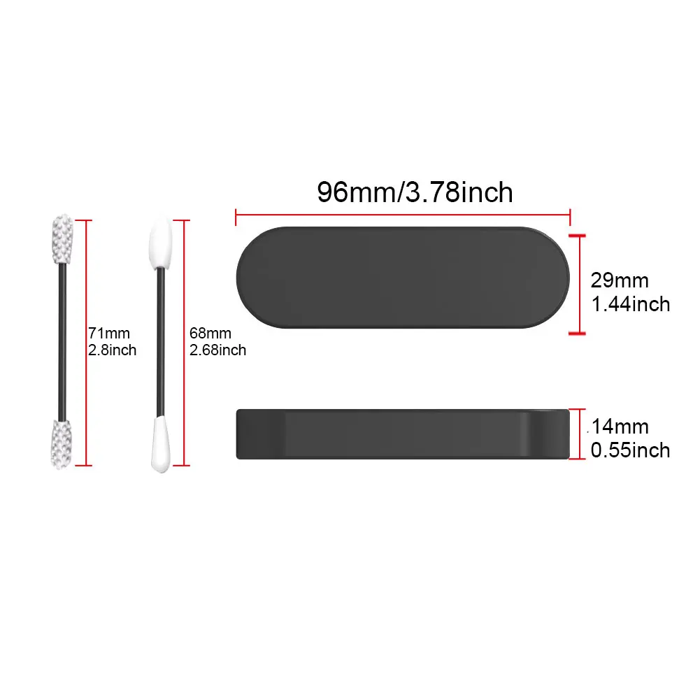 

Women Daily Soft Silicone Rough Friction Makeup Tool 2 In 1 Reusable Cotton Swab