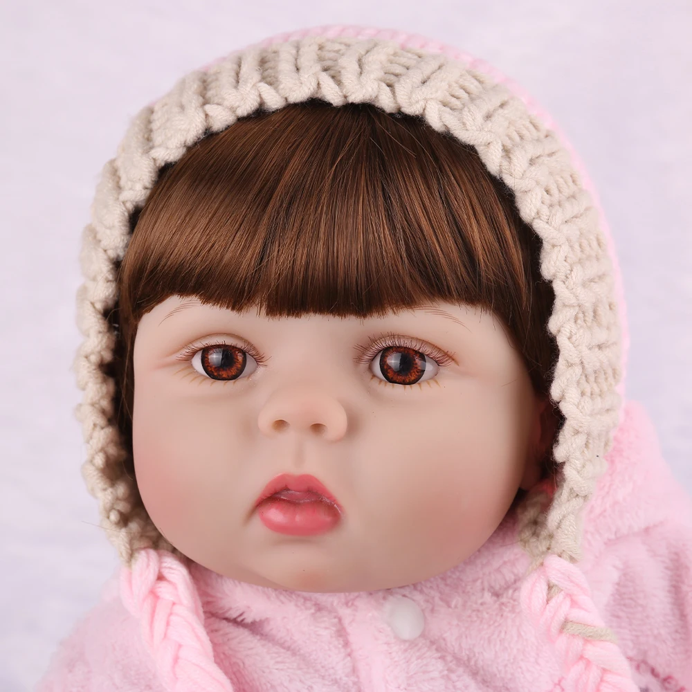 55CM Reborn Baby girl full body Silicone Soft toddler Doll For Kid Fashion Bebes the best Christmas birthday gift playmate | Игрушки и