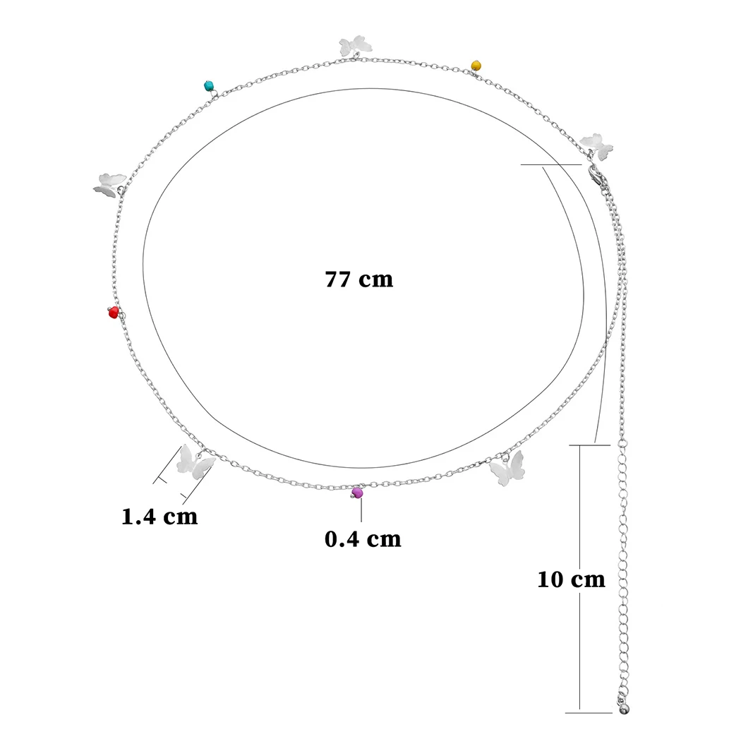 1 шт. модная женская цепочка на талию креативный декор из бисера бабочки