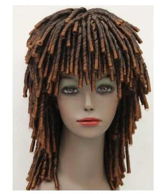 Zheng088N00 ##@ ++ 00064 @ + коричневый смешанный африканский парик дреды нарядное платье