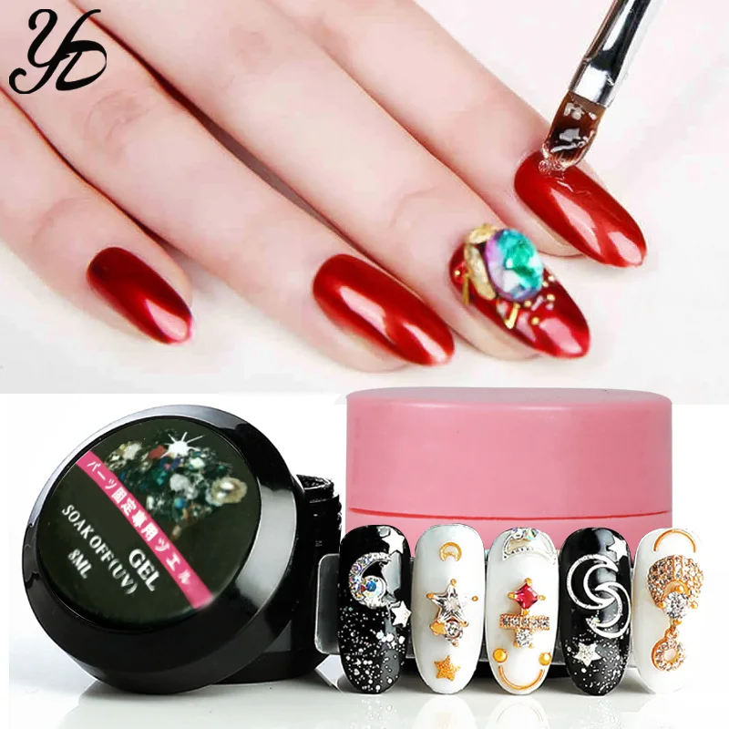 Yiday 1 шт. прозрачная липкая стразы уф гель лак паста различные кристаллы