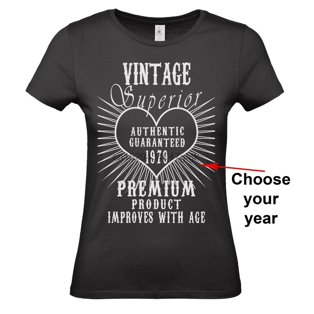 Женская футболка винтажный подарок на день рождения 40-60 лет | Мужская одежда