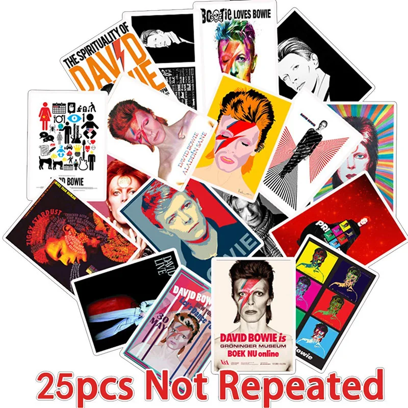25 шт. рок певица Давид Боуи наклейки украшение дома комнаты Наклейка на стену