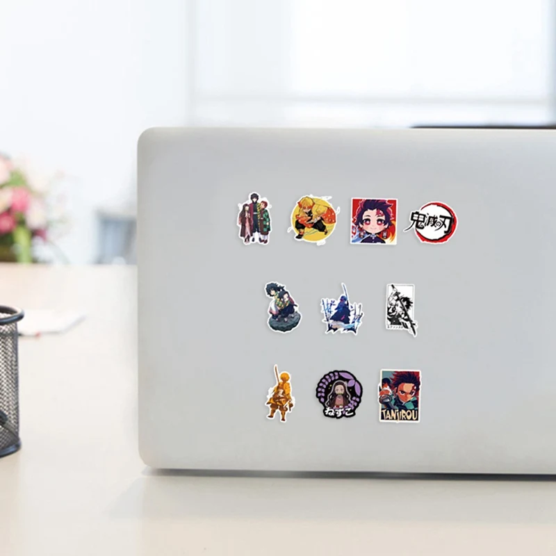 

100pcs Anime Demon Slayer Kimetsu No Yaiba Stickers Japan Anime Collection Stickers for Laptop Luggage Scrapbooking Diary
