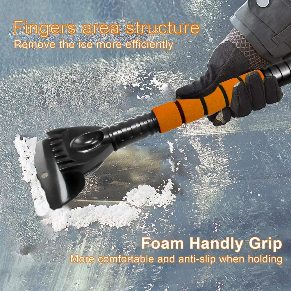 Скребок для льда на лобовое стекло автомобиля 2 в 1 щетка снега выдвижная лопата