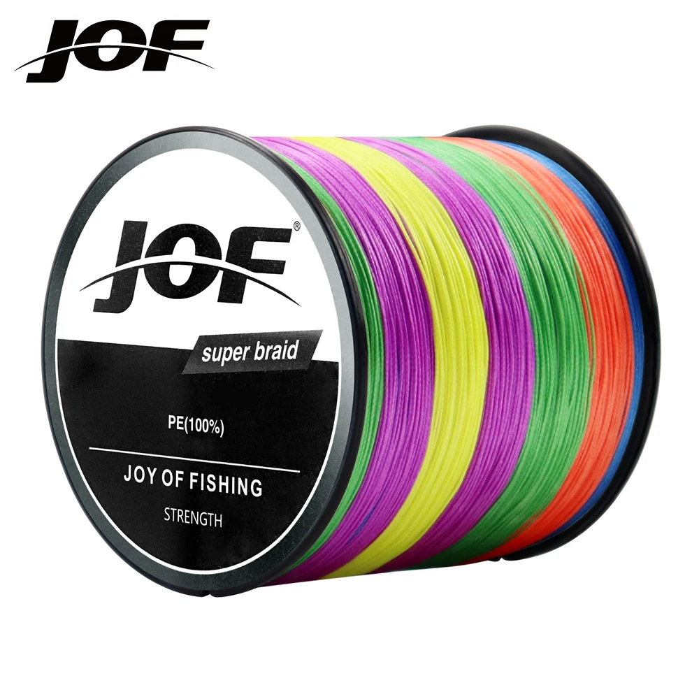 JOF  9 Strands 300M 500M 1000M 100% PE Braided Fishing Line  Multifilament Smooth Durable Fly Carp Tackle