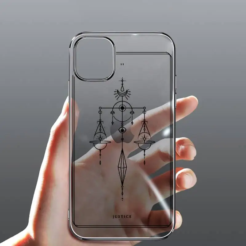 

design aesthetic fashion Tarot Phone Case Transparent for iPhone Samsung 11 12 6 7 8 9 30 Pro X Max XR Plus lite
