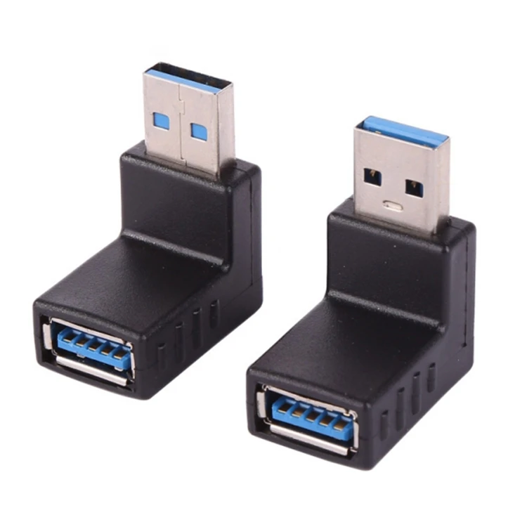 2 шт. L-образный удлинитель USB 3 0 штырь-гнездо под углом 90 градусов | Электроника
