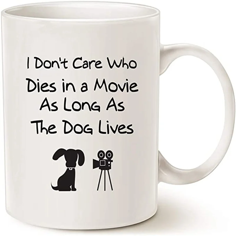 

Забавная кофейная кружка для собак, рождественские подарки для любителей, я не волнуюсь, пока собака живет, керамическая забавная Милая соб...