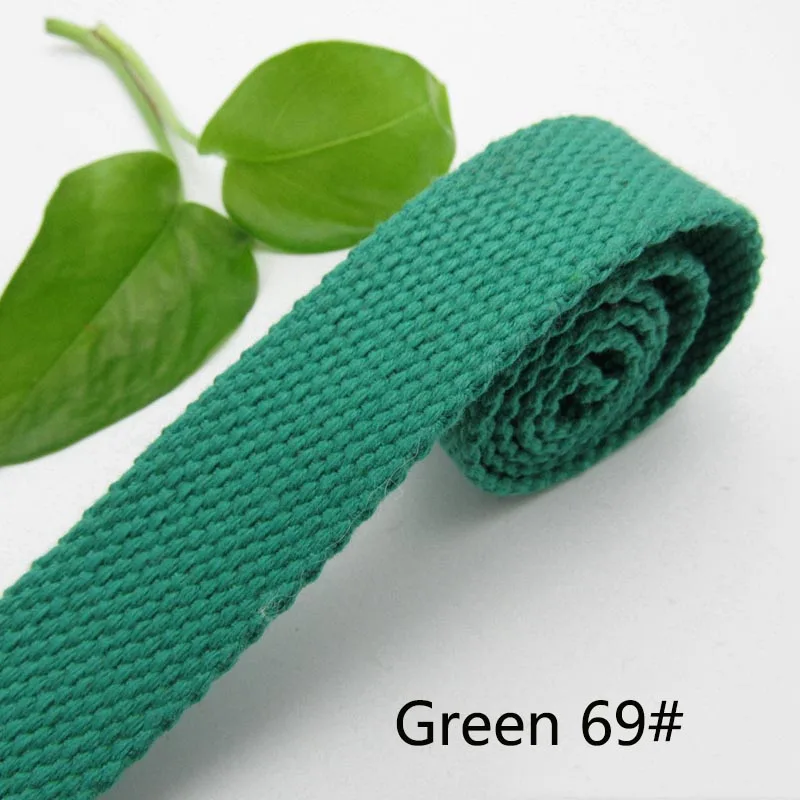 green 3 метра 50 мм толщиной 2 мм холст полиэфирная хлопчатобумажная тканая лента Этикетка Лента для сумок лямка для рюкзака ремешок Привязка смещения ленты DIY шитье ремесло - Цвет: green