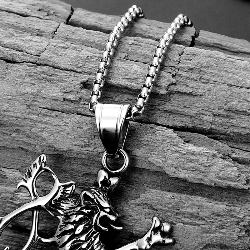 2022 модные трендовые Подвески в виде льва из нержавеющей стали и мужские ожерелья
