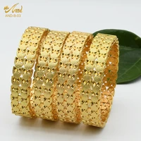 aniid african bangle bracelet for women luxury brand indian dubai 24k gold plated bangles with charms gift wholesale jewelry