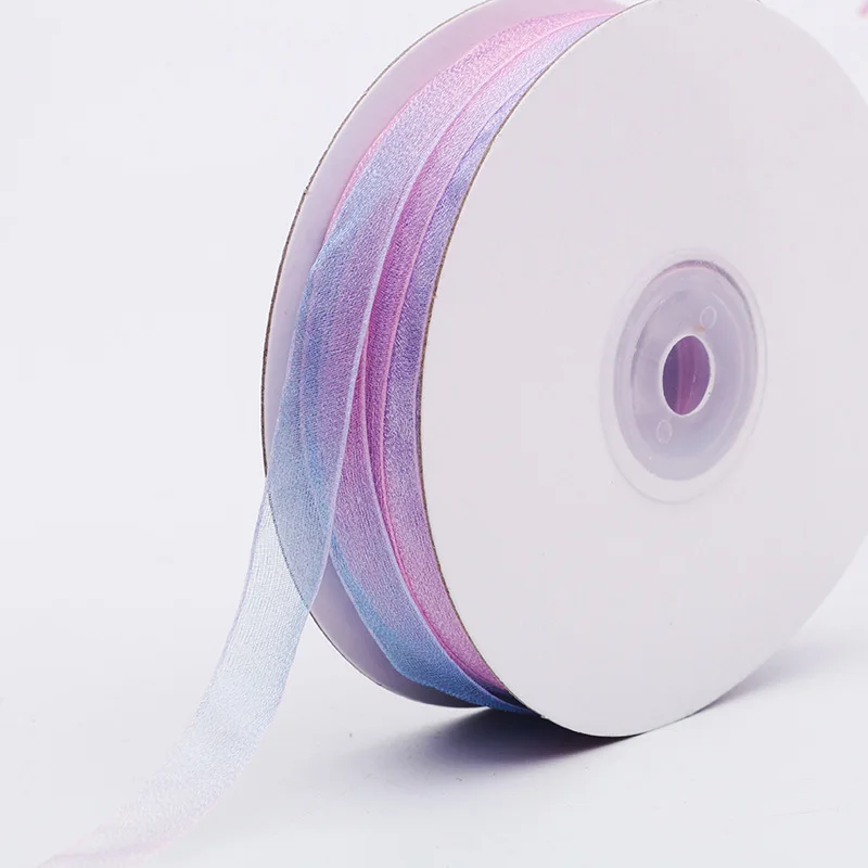 Лента из органзы с градиентом 10 ярдов/партия мм | Дом и сад