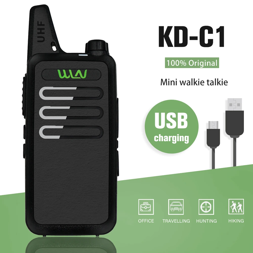 WLN KDC1 MINI Handheld Walkie Talkie  KD C1 FM transceiver Two Way Radio Ham Communicator KD-C1 Radio Station Wireless Intercom