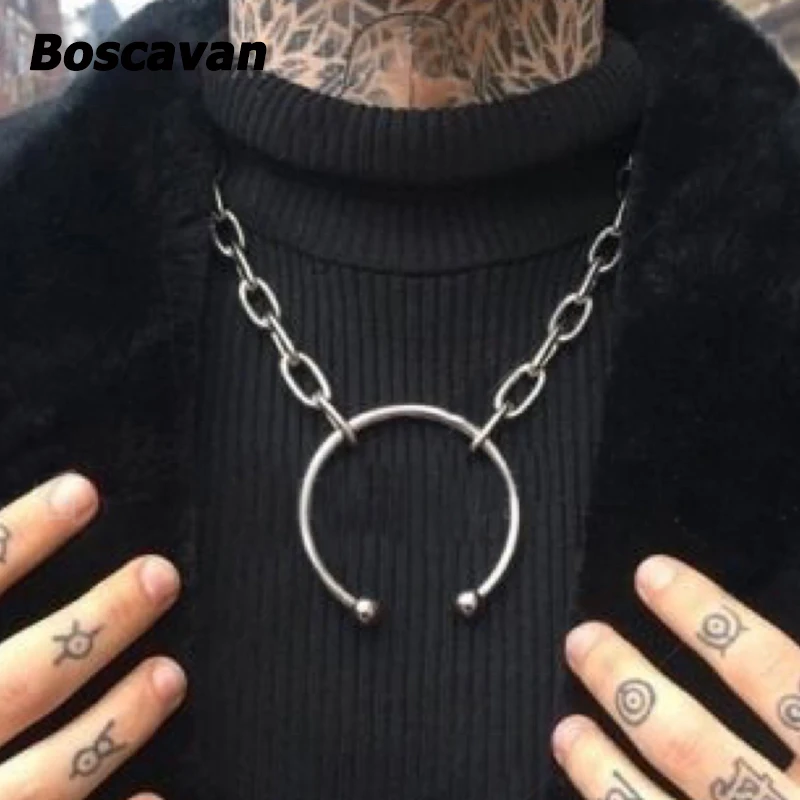 Цепочка чокер из нержавеющей стали в готическом стиле|Цепочки| |