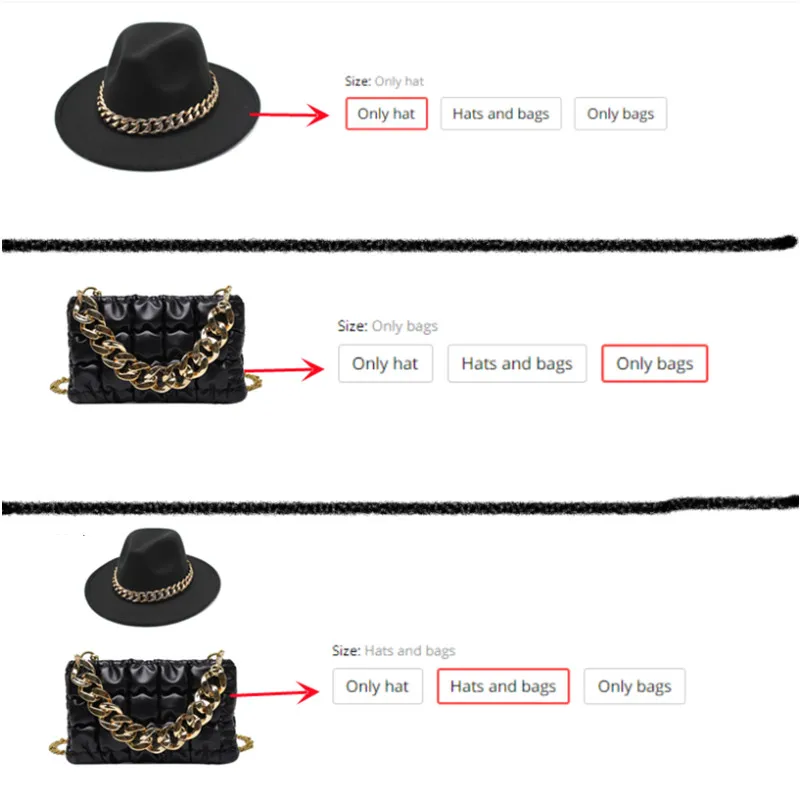 Шляпа-федора унисекс темно-зеленая легкая оверсайз с цепочкой комплект из двух