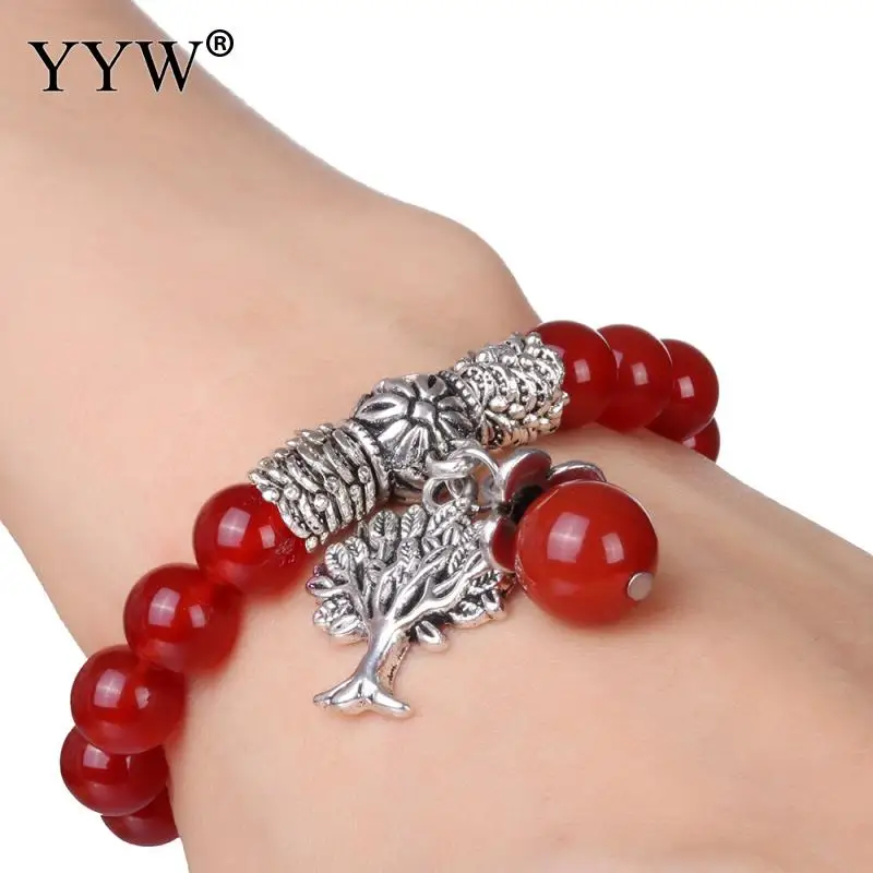 Браслеты из натурального камня браслет с деревом жизни мала бусины рейки лечение