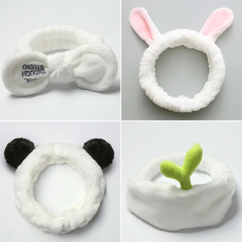 

Autumn Winter Women Coral Fleece Wash Hairband Soft Comfortable Elastic Cute Animal Unisex Fashion Hair Band Hair Accessories