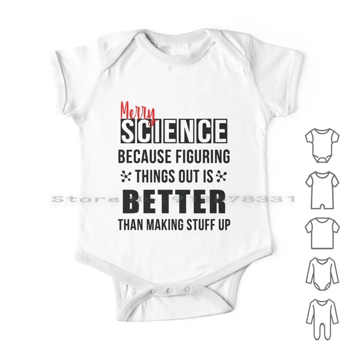 

Christmas Science Gift-Science Because Figuring Things Out Is Better Than Making Stuff Up Newborn Baby Clothes Rompers Cotton