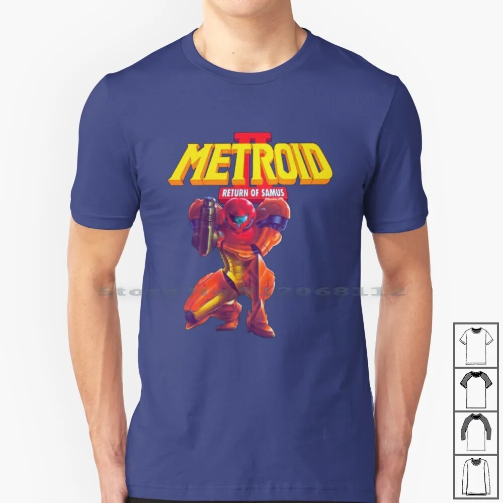 Metroid 2 T Shirt 100% Cotton Metroid Ii 2 Return Samus Game Boy Gameboy Video Classic 1991 Old School Retro Snes 1994 3ds 2011