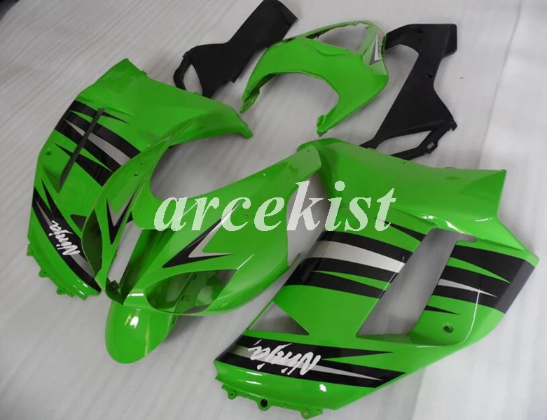 

4Gifts New ABS motorcycle Full fairings kit Fit for Kawasaki ZX6R 2007 2008 ZX-6R 07 08 Ninja 636 bodywork set green gloss