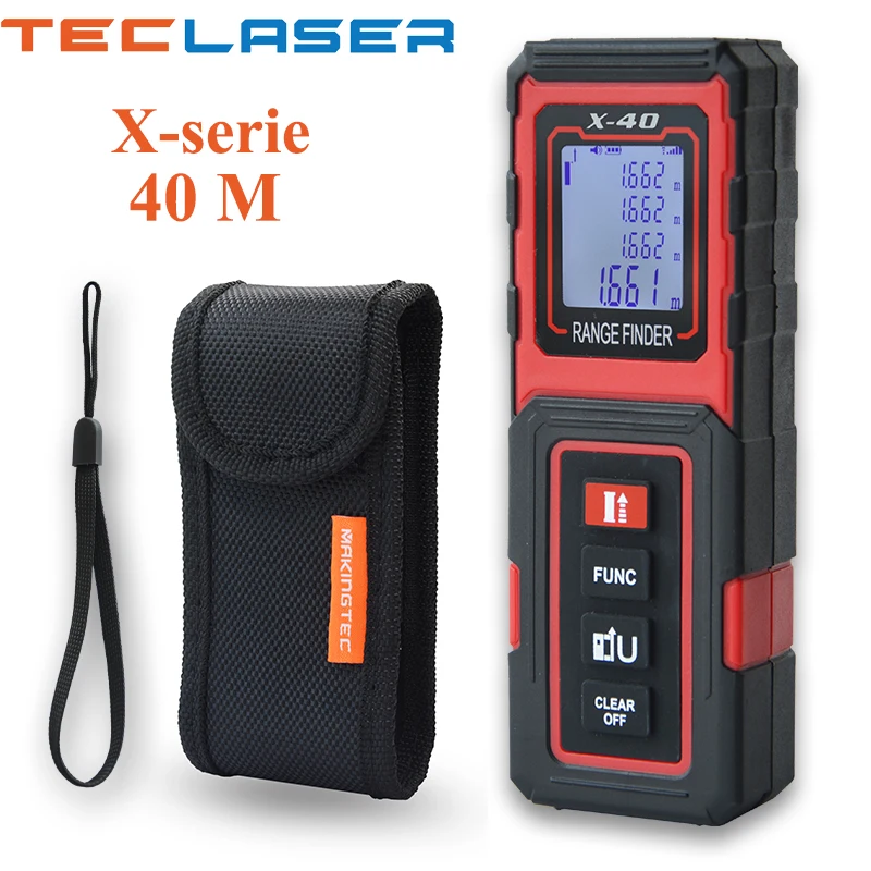 Лазерный дальномер TECLASER 40 м измерительный прибор цифровая лента дальномера